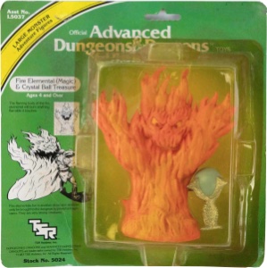 Dungeons Dragons LJN Vintage Fire Elemental (Magic) & Crystal Ball Treasure