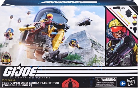G.I. Joe 6" Classified Series Python Patrol Tele-Viper & Cobra Flight Pod (Trubble Bubble)