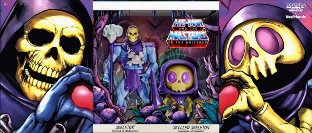 Masters of the Universe Origins Skeletor x VeeFriends Skilled Skeleton 2 Pack