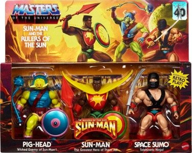 Masters of the Universe Origins Sun-Man and the Rulers of the Sun Action Figure 3 pack