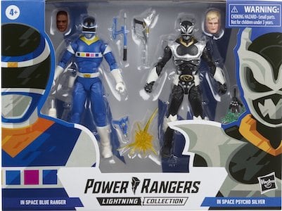 Power Rangers Lightning In Space Blue Ranger vs Psycho Silver