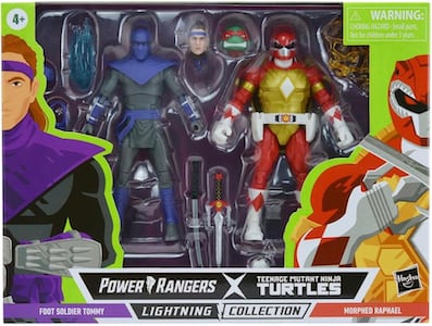 Power Rangers Lightning Morphed Raphael and Foot Soldier Tommy (TMNT)