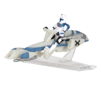 Star Wars Micro Galaxy Squadron Barc Speeder with Captain Rex