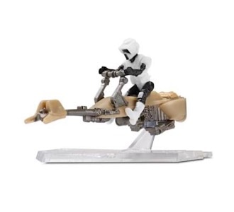 Star Wars Micro Galaxy Squadron Speeder Bike (Endor) with Scout Trooper