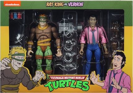 Teenage Mutant Ninja Turtles NECA Rat King vs Vernon (Cartoon)