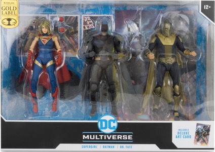 DC Multiverse Batman, Supergirl & Dr. Fate (Gold Label - Injustice 2) 3 Pack