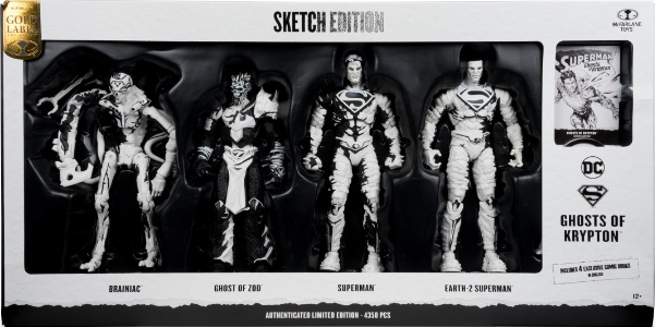 DC McFarlane DC Page Punchers Ghost of Krypton (Sketch Edition - Gold Label) 4 Pack