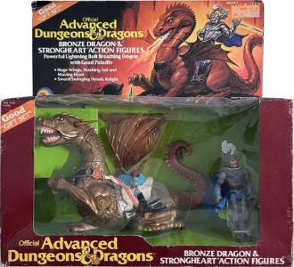 Dungeons Dragons LJN Vintage Bronze Dragon & Strongheart