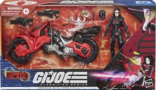 G.I. Joe 6" Classified Series Baroness with C.O.I.L. Motorcycle