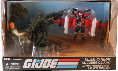 G.I. Joe 25th Anniversary F.L.A.K. Cannon vs Cobra C.L.A.W.