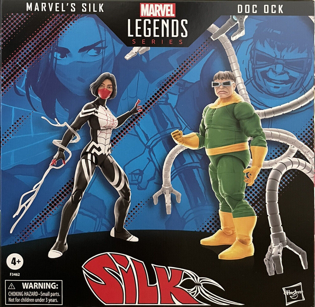 Marvel Hasbro Legends Series Spider-Man 60th Anniversary Silk and Doctor  Octopus 2-Pack 15 cm Action Figures, 9 Accessories, Multicolor, F3462