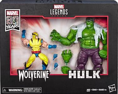 Marvel Legends Marvel Comics 80th Anniversary Hulk vs Wolverine Two-Pack