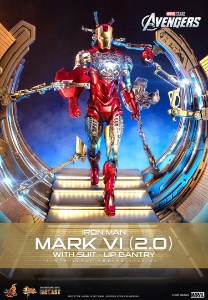 Hot Toys Marvel Iron Man Mark VI (2.0) with Suit Up Gantry