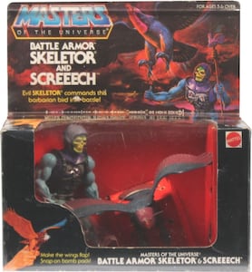 Masters of the Universe Original Battle Armor Skeletor and Screeech