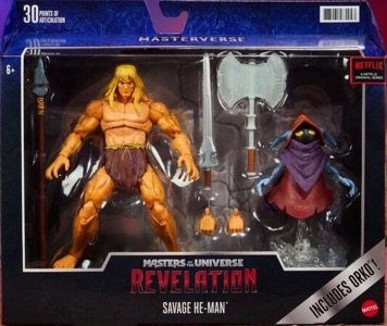 Masters of the Universe Masterverse Savage He-Man and Orko (Deluxe)