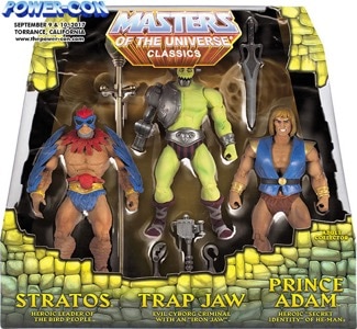 Masters of the Universe Super7 Trap Jaw, Prince Adam and Stratos 3 Pack