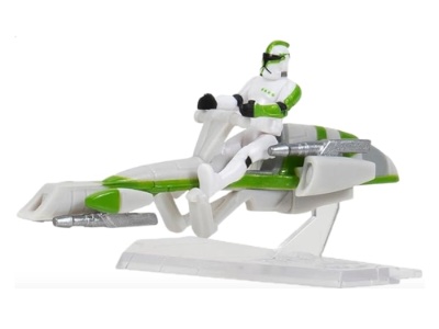 Star Wars Micro Galaxy Squadron BARC Speeder (Green) with Clone Trooper Sergeant