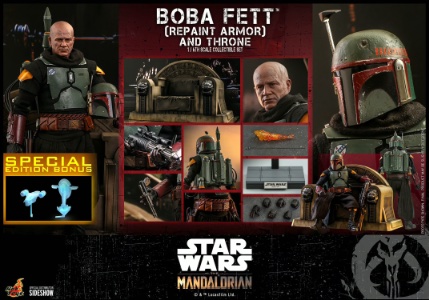 Star Wars Hot Toys Star Wars Boba Fett Repaint Armor & Throne (Special Edition)