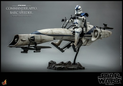 Star Wars Hot Toys Star Wars Commander Appo with BARC Speeder