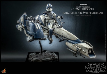 Star Wars Hot Toys Star Wars Heavy Weapons Clone Trooper & BARC Speeder with Sidecar