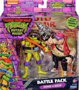 Teenage Mutant Ninja Turtles Playmates Mutant Mayhem Donnie vs Bepop (Battle Pack)