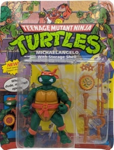 Teenage Mutant Ninja Turtles Playmates Michaelangelo with Storage Shell