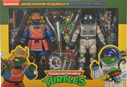 Teenage Mutant Ninja Turtles NECA Space Adventure Donatello and Samurai Michelangelo (Cartoon)