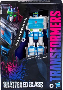 Transformers Shattered Glass Soundwave with Ravage & Laserbeak