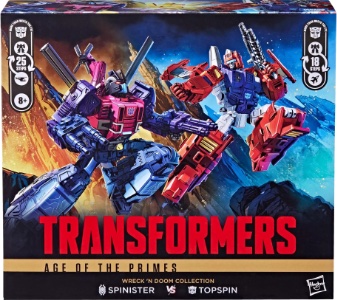 Transformers Age of Primes Wreck 'n Doom Collection Topspin vs Spinister